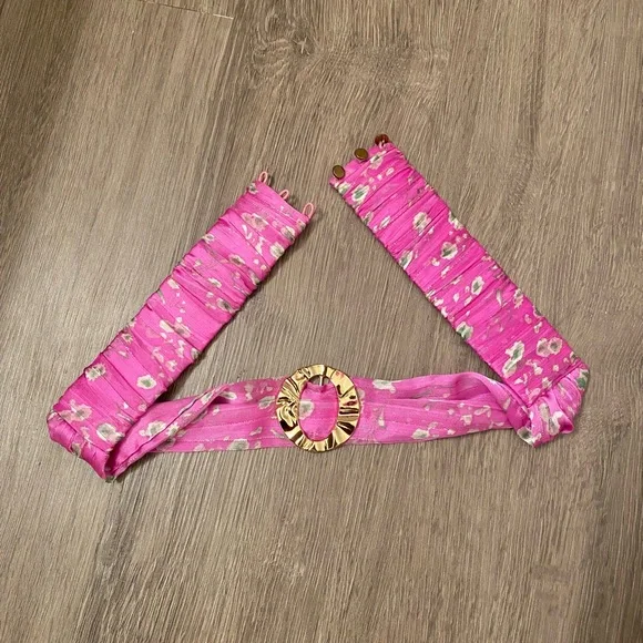 Sabina Musayev Terranova/Kimber Floral Chiffon Midi Dress - Large, Fuchsia/Pink - Picture 7 of 15